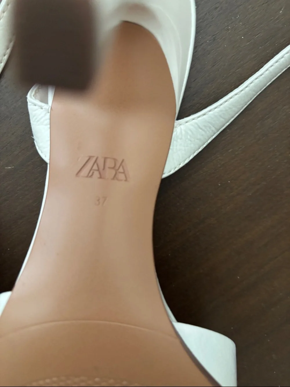 ZARA Ivory Square-Toe Ankle-Strap Sandals - Picture 5 of 6